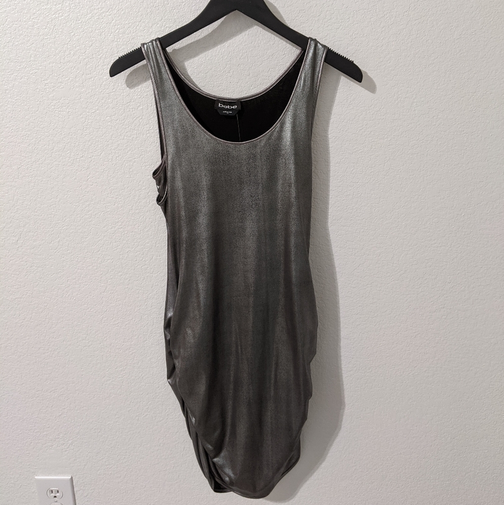Bebe Metallic Tank Dress